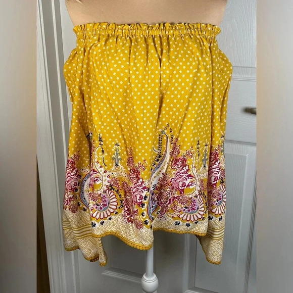 Wonderly Peasant‎ Boho Top Bell Sleeves Mixed Floral NWT Small - Picture 8 of 10